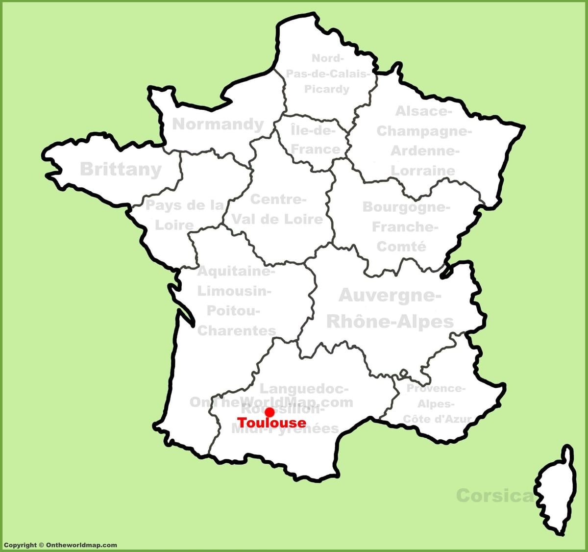 Toulouse térképen