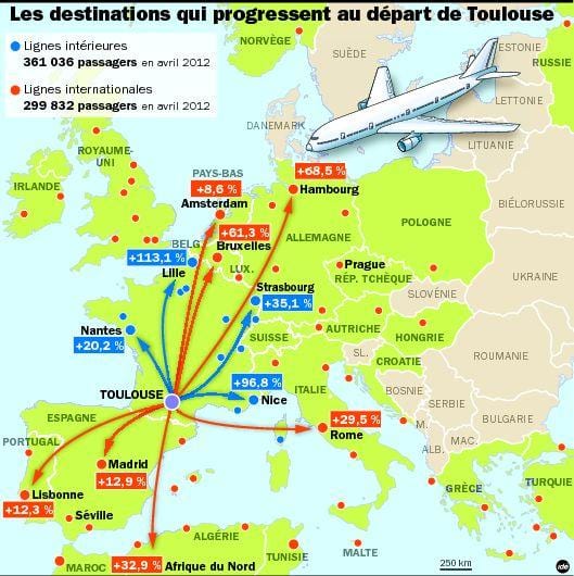 térkép Toulouse rendeltetési repülőtér
