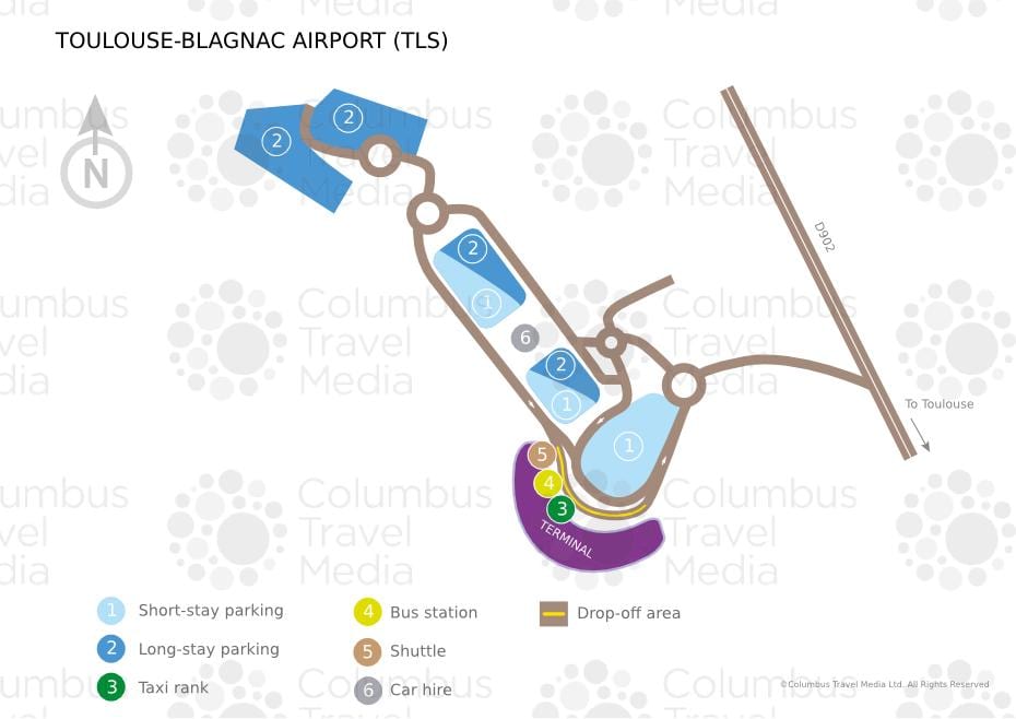 térkép Toulouse blagnac airport