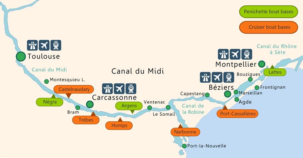 térkép Toulouse hajó