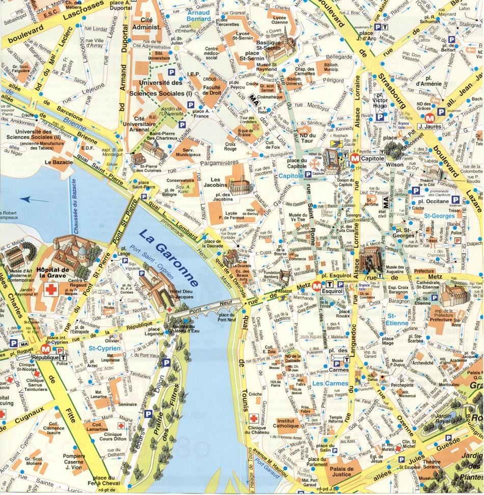 térkép Toulouse külvárosában
