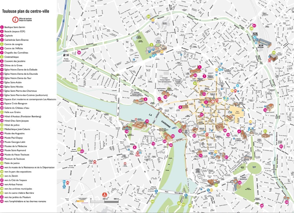 térkép Toulouse múzeum