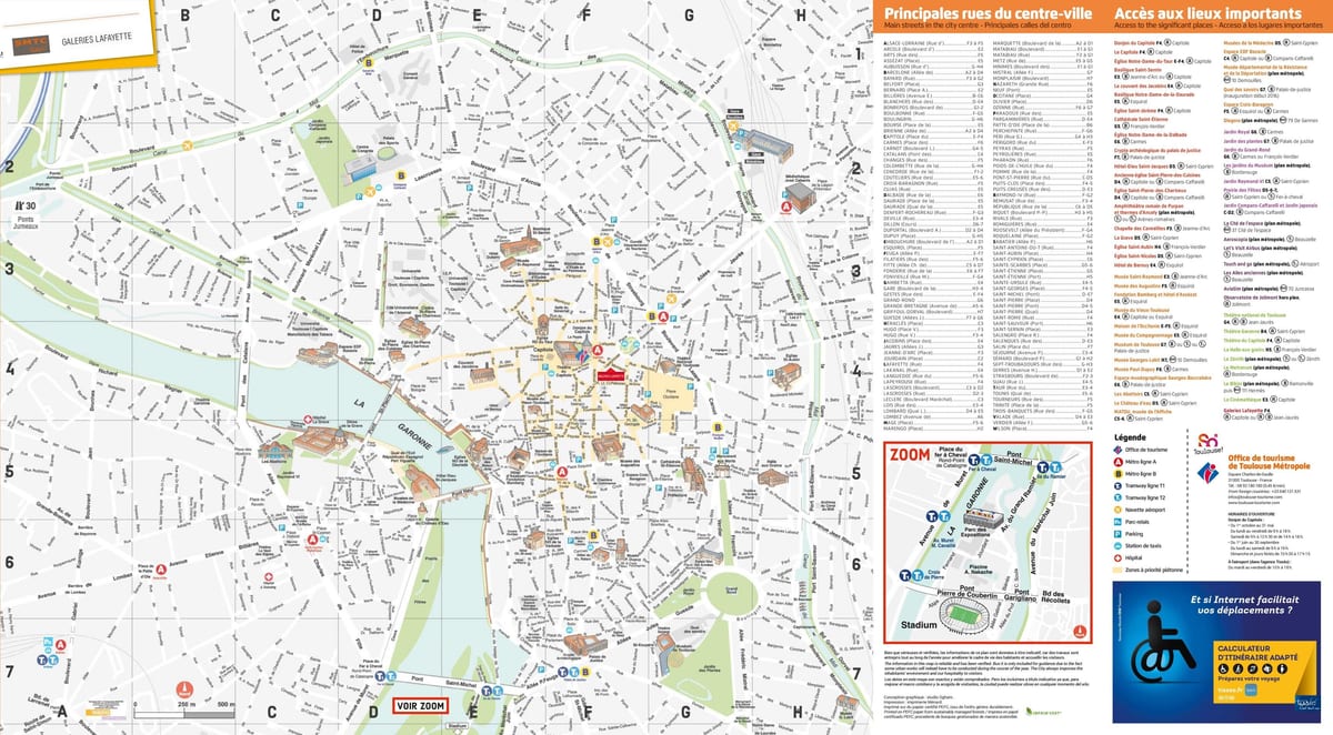 Toulouse-emlékmű térkép