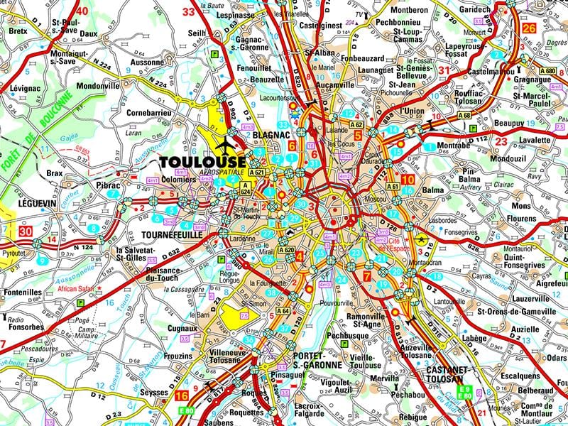 térkép Toulouse út