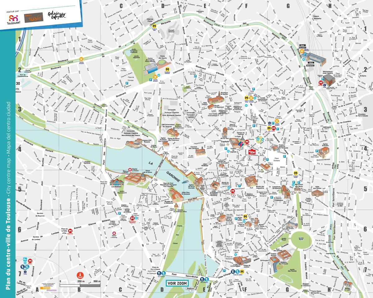 utca térkép Toulouse, franciaország