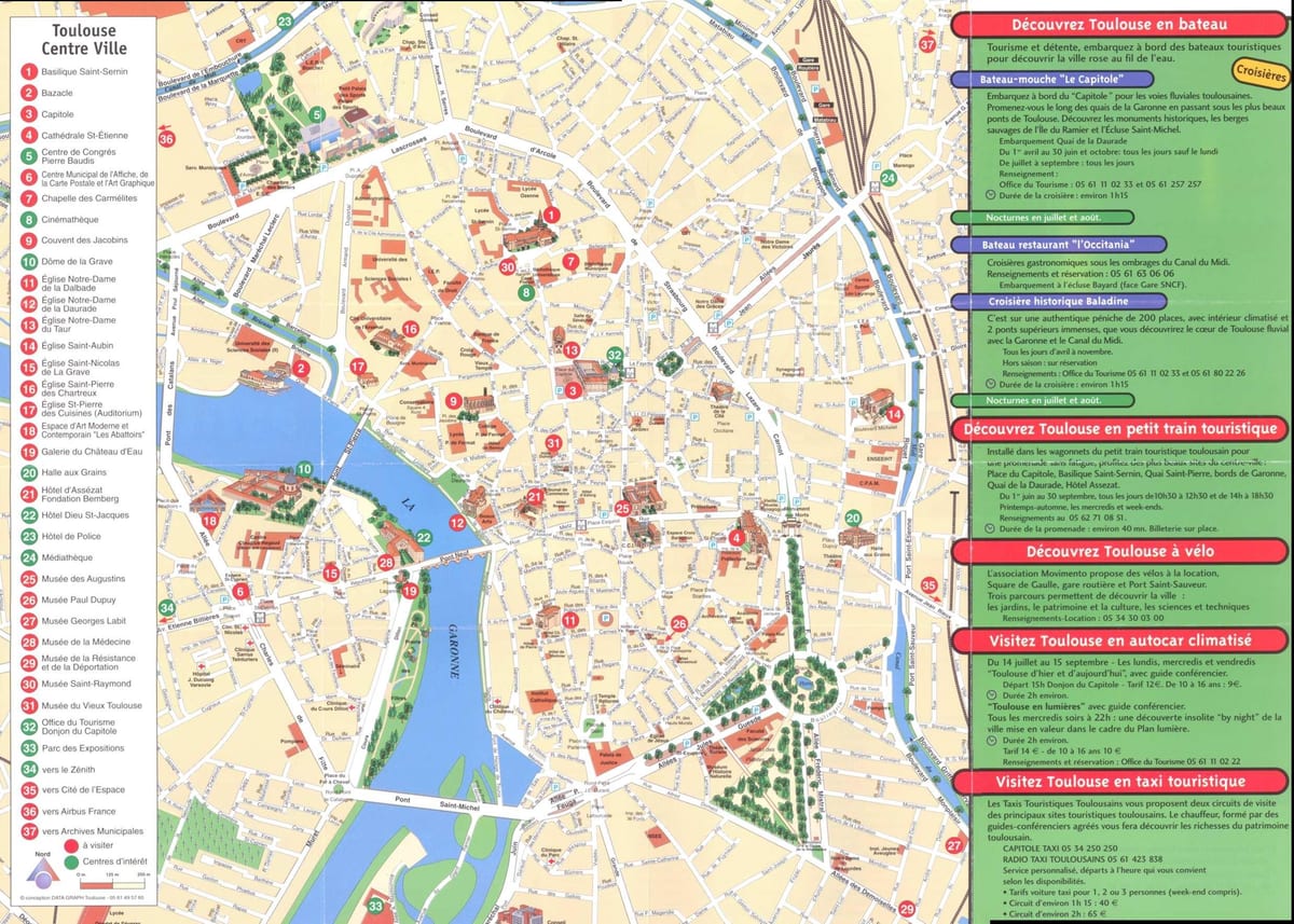 térkép Toulouse város
