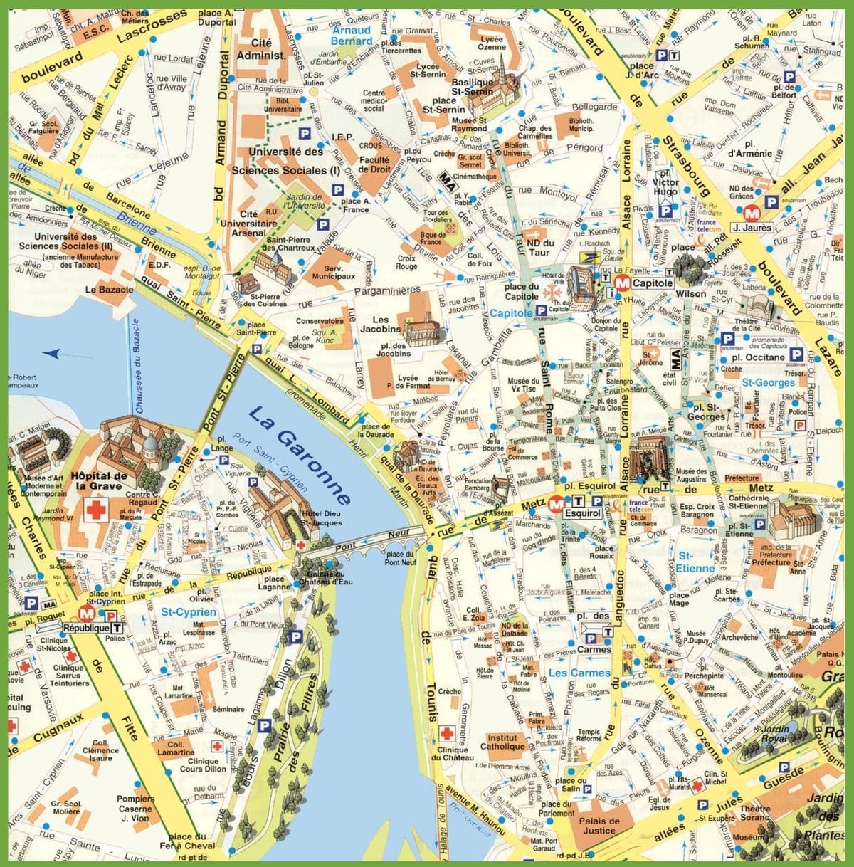 Toulouse állami térkép
