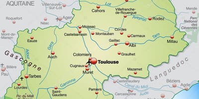 Toulouse régió térkép