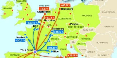 Térkép Toulouse rendeltetési repülőtér