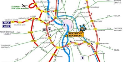 Térkép Toulouse autópálya