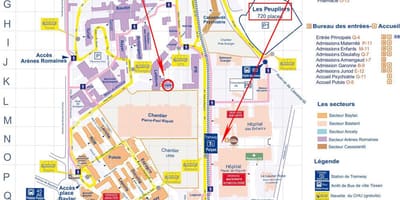Térkép Toulouse kórház