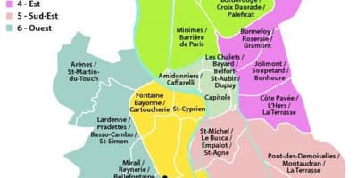 Térkép Toulouse környéken
