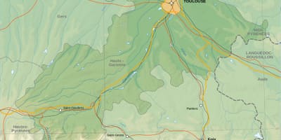Topográfiai térkép Toulouse